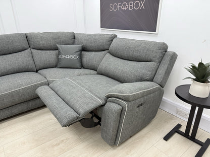 DFS Trek Power Recliner Corner Sofa In Charcoal