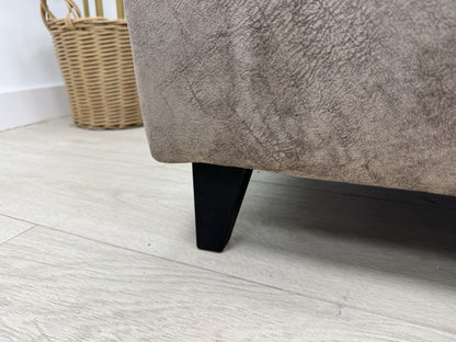 DFS Devine Self Piped Storage Footstool In Chocolate Combination