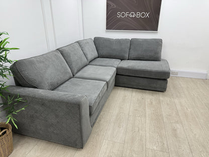 DFS Orka Corner Sofa In Graphite Grey Fabric