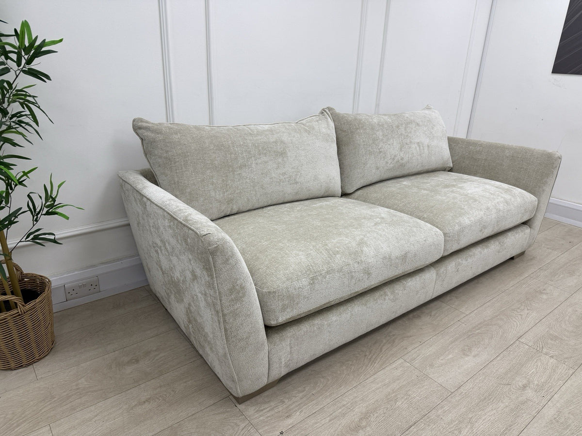 DFS Dunstable Grand Designs 4 Seater Sofa In Natural Luxe Chenille