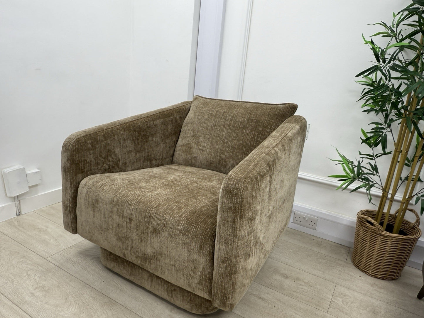 DFS French Connection Molten Swivel Accent Chair