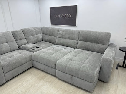 DFS Steller Corner Sofa In Mist Grey