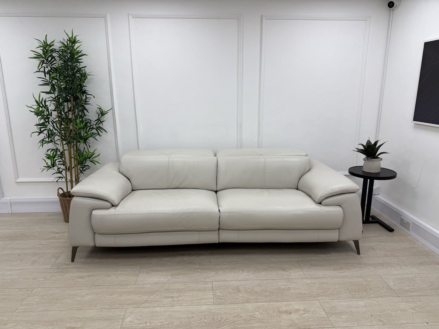 DFS Caldo 3 Seater Power Recliner Sofa In Fossil Leather