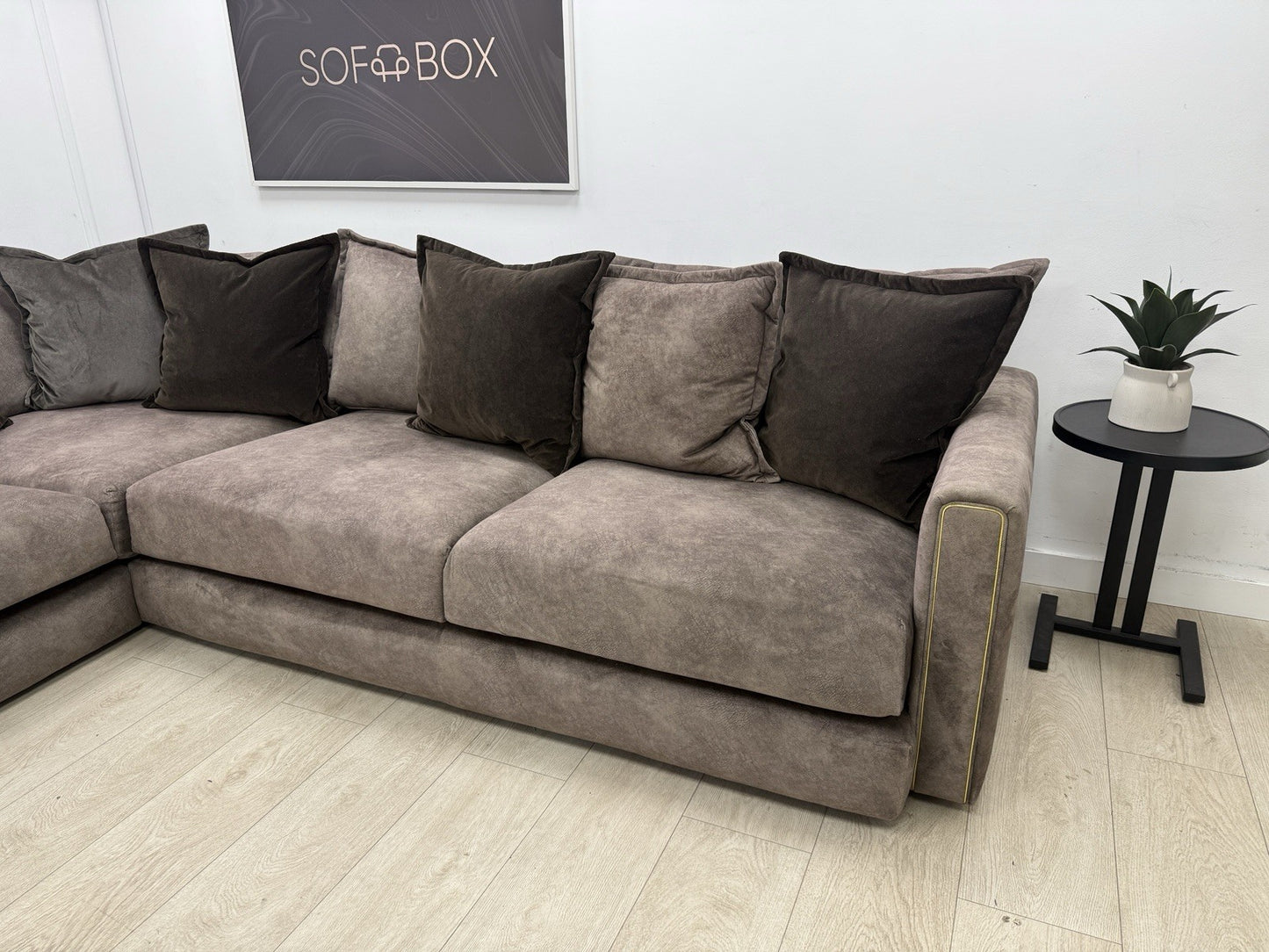 DFS Devine Corner Sofa In Chocolate